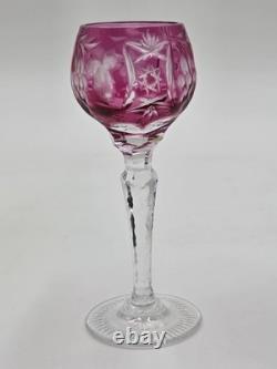 4 Nachtmann Traube 4 1/2 Cordials Crystal Wine Glasses Multi Color Cut To Clear