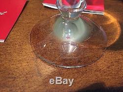 4 New Baccarat Vega #1365101 Wine Water Goblets Signed 7-1/8 Lead Crystal #1