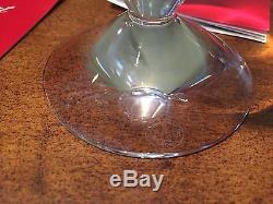 4 New Baccarat Vega #1365101 Wine Water Goblets Signed 7-1/8 Lead Crystal #1
