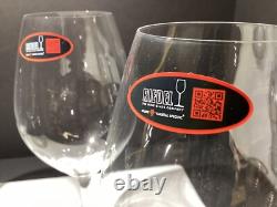 4 New Boxed RIEDEL 002 Red Wine Crystal Stemmed Glasses Germany