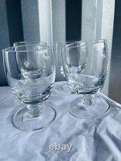 4 New WILLIAM YEOWARD CRYSTAL GLASS WINE WATER GOBLETS COUNTRY BESS