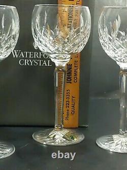 4 New in Box Waterford Crystal Lismore Hock Wine Glasses 7.5 All Tags