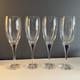 4 Orrefors Crystal Intermezzo Blue Stemware Claret Wine Glasses New In Boxes