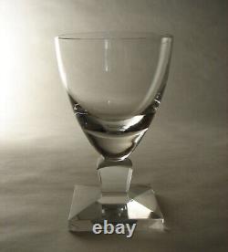 4 Orrefors Gustav Adolf Handblown Crystal Stemware Wine Glasses Square Base sign