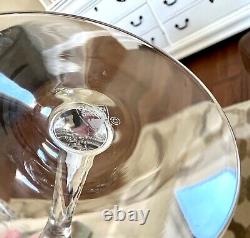 4 Orrefors Sweden Crystal Wine Glasses Balans Pattern Elegant Curved Stem 11oz