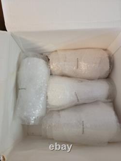 4 Pc Vintage Tiffany & Co Crystal Water Goblet Wine Glasses Etched Made USA 7