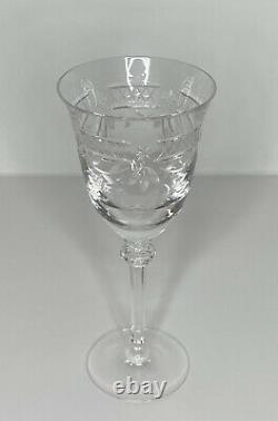 (4) ROYAL DOULTON WELLESLEY Clear Crystal Wine Glasses 7-5/8