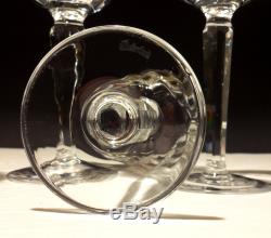 4 Rare Vintage Waterford Crystal Glandore Wine Hock Glasses