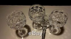 4 Rare Vintage Waterford Crystal Glandore Wine Hock Glasses