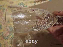 4 Rogaska Gallia Crystal Wine Glasses 8 Heavy Etched Beaded