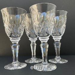 4 Royal Doulton Balmoral Wine Glasses 6-3/8 Inch Cut Crystal Wine Glasses