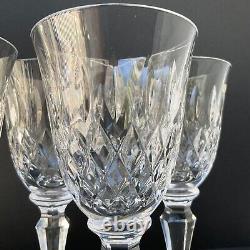 4 Royal Doulton Balmoral Wine Glasses 6-3/8 Inch Cut Crystal Wine Glasses