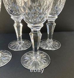 4 Royal Doulton Balmoral Wine Glasses 6-3/8 Inch Cut Crystal Wine Glasses