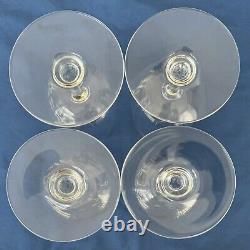 4 Sherry White Wine 5 5/8 Perfection Glasses Baccarat Crystal Round Stem Brandy