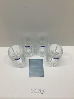 4 Signed Marquis Waterford Brookside Crystal Highball glasses water wine whiskey