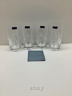 4 Signed Marquis Waterford Brookside Crystal Highball glasses water wine whiskey