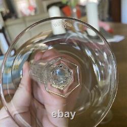 4 Silver RIMMED WATERFORD CRYSTAL WINE GLASSES Goblets
