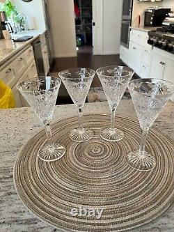 4 Stuart crystal Beaconsfield 7 wine glasses. Discontinued vintage pattern