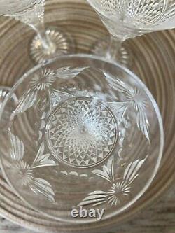 4 Stuart crystal Beaconsfield 7 wine glasses. Discontinued vintage pattern