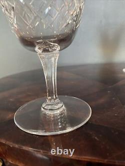 4 Val St Lambert Crystal Clear 6 Wine Glasses Water Goblet Belgium Excellent