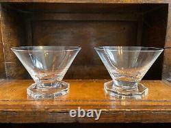 4 Vintage Lalique Art Deco 1930's Quincy Wine Glasses RARE