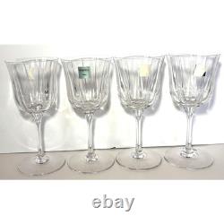 4 Vintage Portieux Top France Crystal 7.25 Wine Glasses Portieux Vallerysthal