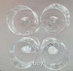 4 Vintage Princess House Bordeaux Heritage Crystal Etched Wine Glasses VIDEO