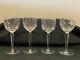 4 Vintage Signed Waterford Crystal SHEILA 7-3/8 Wine Hock Glasses Stems EUC