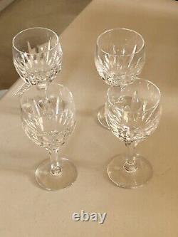 4 Vtg Atlantis Vista Alegre Azores Cut Crystal Wine Water Goblets 8 Oz 6,75