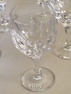 4 Vtg Atlantis Vista Alegre Azores Cut Crystal Wine Water Goblets 8 Oz 6,75