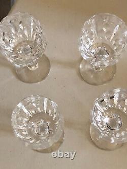 4 Vtg Atlantis Vista Alegre Azores Cut Crystal Wine Water Goblets 8 Oz 6,75