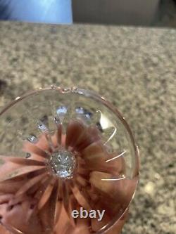 4 Waterford Crystal Clarendon Wine Hock Glasses Ruby Red