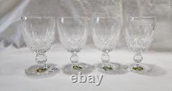 (4) Waterford Crystal Colleen 4.75 Clear Wine Sherry Glasses Ireland NEW