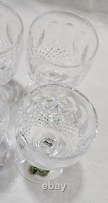 (4) Waterford Crystal Colleen 4.75 Clear Wine Sherry Glasses Ireland NEW