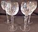 4 Waterford Crystal Colleen Irish Cut Glass Hock Wine Goblets 7 1/2