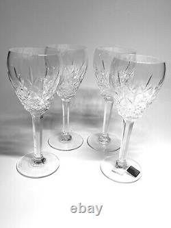 4 Waterford Crystal LAURENT Wine Glasses Goblets