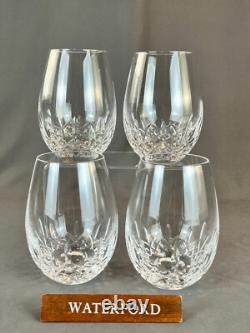 4 Waterford Crystal LISMORE ESSENCE 5? Stemless Red Wine Glasses MINT