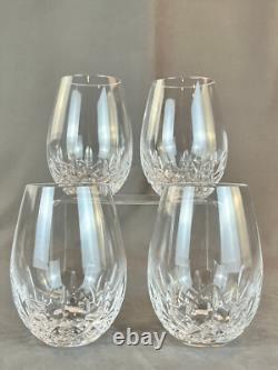 4 Waterford Crystal LISMORE ESSENCE 5? Stemless Red Wine Glasses MINT