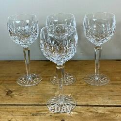 4 Waterford Crystal Lismore Hock Glasses