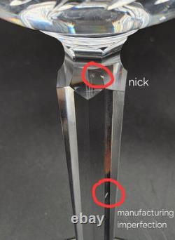 4 Waterford Crystal Michele Wine Hock Goblet Glasses