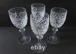 4 Waterford Crystal Powerscourt 7 1/8 Claret Wine Glasses