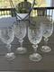 4 Waterford Crystal Powerscourt Wine Water Goblets 7 5/8 Glasses Ireland A