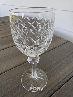 4 Waterford Crystal Powerscourt Wine Water Goblets 7 5/8 Glasses Ireland A