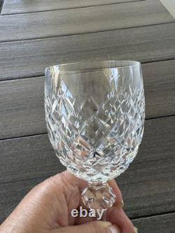 4 Waterford Crystal Powerscourt Wine Water Goblets 7 5/8 Glasses Ireland A