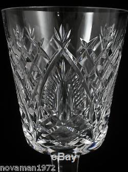 4 Waterford Crystal Water Wine Glasses Goblets Rare Shannon Jubilee superb