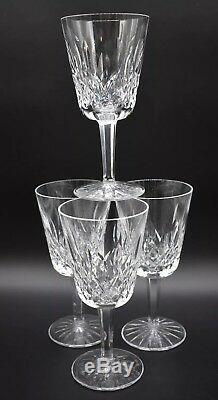 (4) Waterford Irish Cut Crystal Lismore 5 7/8 Claret Wine Glasses