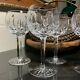 4 Waterford Lismore 7 1/8 Balloon Wine Hock Glasses Gothic Mark Ireland MINT