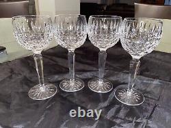 4 Waterford Maeve Tramore Hock Wine Glasses PERFECT 7.5H