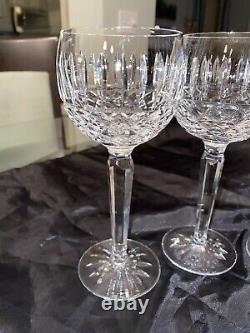 4 Waterford Maeve Tramore Hock Wine Glasses PERFECT 7.5H