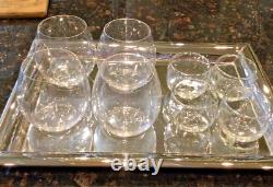 4 Waterford Marquis Stemless Wine/Old Fashioned Crystal Glasses with4 Shot/Cordial